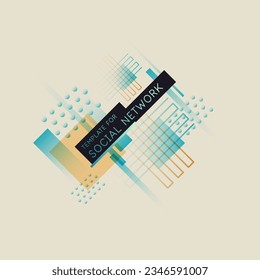 Abstract background with simple elements. An image with a composition of geometric elements and shapes.