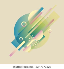 Abstract background with simple elements. An image with a composition of geometric elements and shapes.