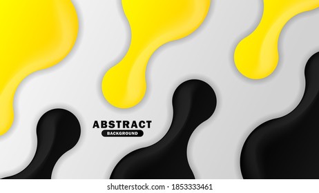 Abstract Background with Simple Fluid Template. Minimalist Background For Your Business. Yellow, Gray, and White Background. EPS 10