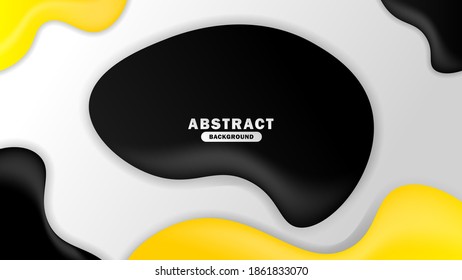 Abstract Background with Simple Fluid Template. Minimalist Background For Your Business. Yellow, Gray, and White Background. EPS 10