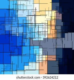 Abstract background from simple geometrical figures. Vector elements for your design.