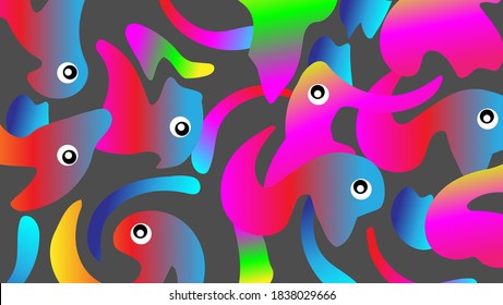 abstract background simple gradient color that looks like an animal is inside