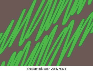 Abstract background with simple green drawing lines pattern