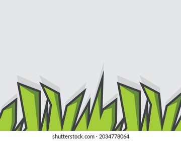 Abstract background with simple green graffiti art and some copy space area