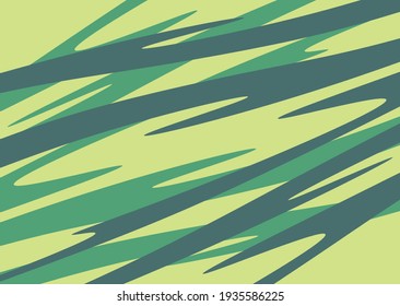 Abstract background with simple green waving line pattern