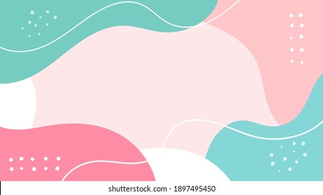 Abstract Background Simple Hand Drawn Minimalist Style with Free Shape and Pastel Colors.