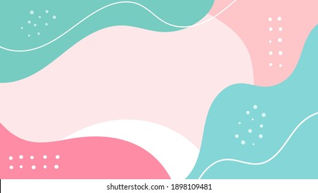 Abstract Background Simple Hand Drawn Minimalist Style With Free Shape And Pastel Colors.