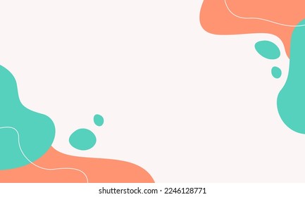 Abstract Background Simple Hand Drawn Minimalist Style with Free Shape and Pastel Colors. Vector Background Illustration for presentation