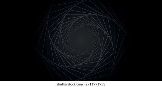 Abstract background with simple and modern twisted geometric lines design. Futuristic dark background concept for cover, brochure, presentation, certificate and website. VOL. 6