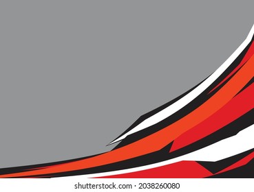 Abstract background with simple red and white futuristic and geometric pattern theme and some copy space area