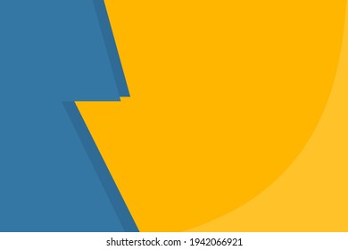 Fondo abstracto con formas simples Combinación de color azul y amarillo 