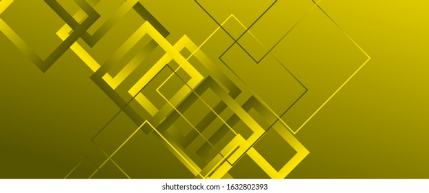 Abstract background with simple square or rectangle geometrical shapes. Geometric template with fluid gradients. Line design, technology hi-tech digital illustrations. Vector Illustration For