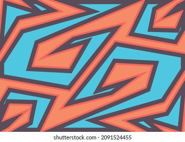 Fondo abstracto con un patrón de línea tribal simple 