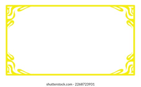 Abstract background with simple vintage yellow texture frame border. Perfect for greeting cards, invitation cards, photo frames, website wallpapers.