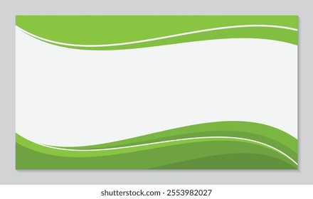 Abstract background simple wavy design green color, abstract green background with waves. vector illustration