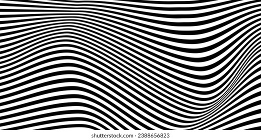 Abstract background of sinuous lines.Vector illustration.