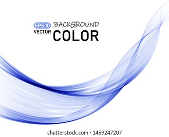 Abstract background for the site, leaflets, brochures. Dynamic blue wave on white background