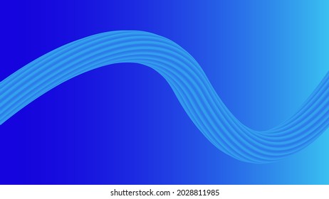 Abstract background size 3840 x 2160 pixels with blue cyan color gradation and sinus curve line accent