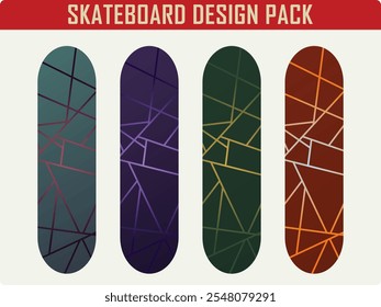 Abstraktes Hintergrund Skateboard Design Vektorpaket