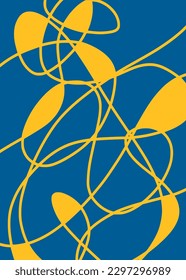 Abstract background with sketch curly line pattern