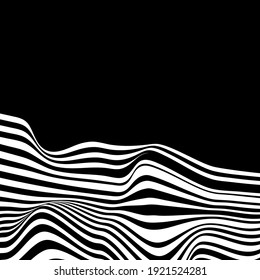 Abstract background. Sketch of the waves. Optical illusion.