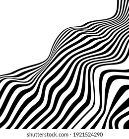 Abstract background. Sketch of the waves. Optical illusion.