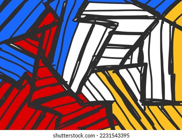 Abstract background with sketched stripe lines pattern