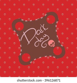 Abstract background with skulls and a wish of the dark days
