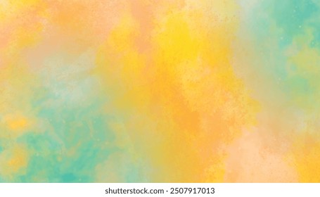 Abstract background with sky and clouds. Colorful watercolor background of abstract sunset sky. Abstract colorful painted watercolor background generative.	