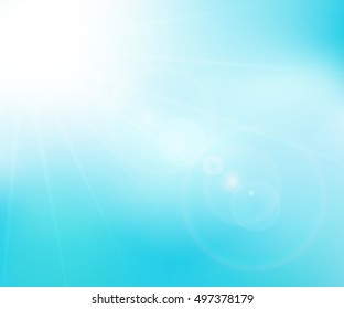 Abstract background. Sky with solar flare. Vector illustration for graphic design