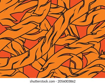 Abstract background with sliced waving lines pattern