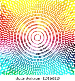 Abstract background with small bright circles. Vector illustration