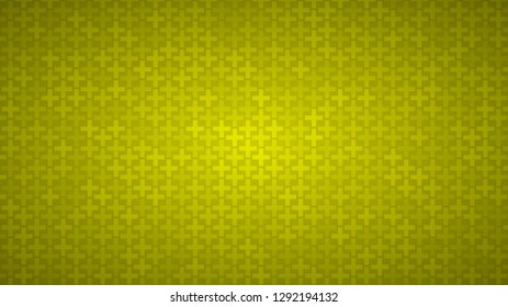 Abstract background of small crosses in shades of yellow colors