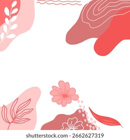 fundo abstrato e pequenas flores para a capa