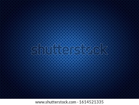 Abstract background with small geometric ornament in blue ultramarine and gradient, darkening to the edges of the image. Vector illustration