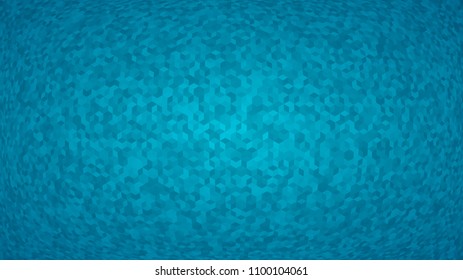 Abstract background of small isometric cubes in light blue colors with the fish eye effect.