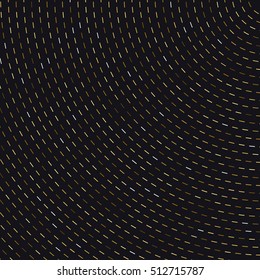 Abstract background with lot of small lines arranged in a circle. Golden effect. 