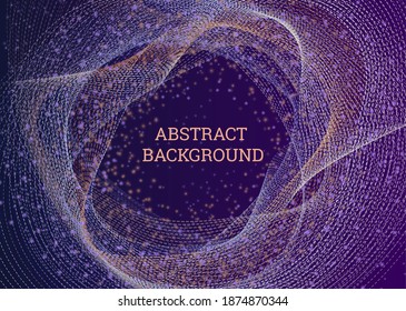 Abstract background. Small particles are scattered. Star effect, galaxy. Cover design, unusual background. Vector