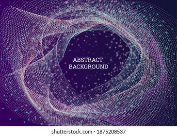Abstract background. Small particles are scattered. Star effect, galaxy. Cover design, unusual background. Vector