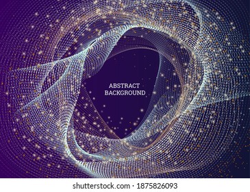 Abstract background. Small particles are scattered. Star effect, galaxy. Cover design, unusual background. Vector