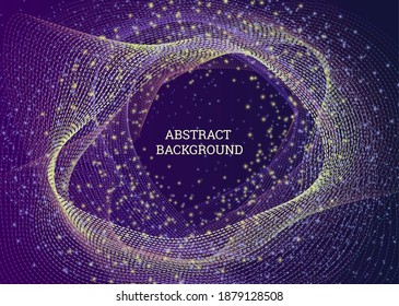 Abstract background. Small particles are scattered. Star effect, galaxy. Cover design, unusual background. Vector