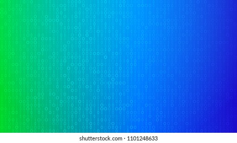 Abstract background of small rings and ellipses in green and blue colors.