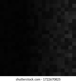 Abstract background of small squares in black and gray colors with horizontal gradient