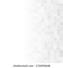 Abstract background of small squares in gray colors with horizontal gradient