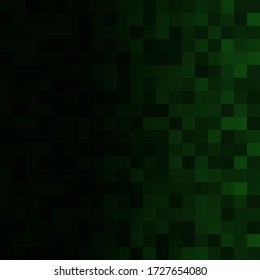 Abstract background of small squares in green colors with horizontal gradient
