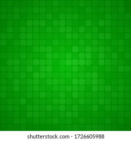 Abstract background of small squares or pixels in green colors