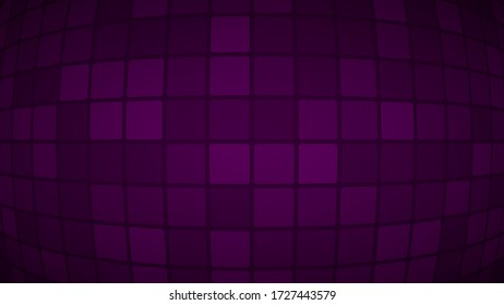 Abstract background of small squares or pixels in dark purple colors