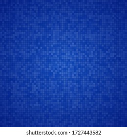 Abstract background of small squares or pixels in blue colors