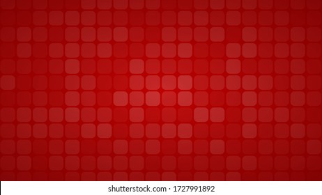 Abstract Background Of Small Squares Or Pixels In Red Colors