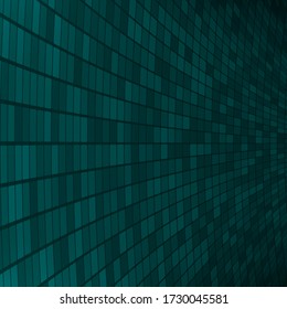 Fondo abstracto de cuadrados pequeños o píxeles en colores turquesa oscuros